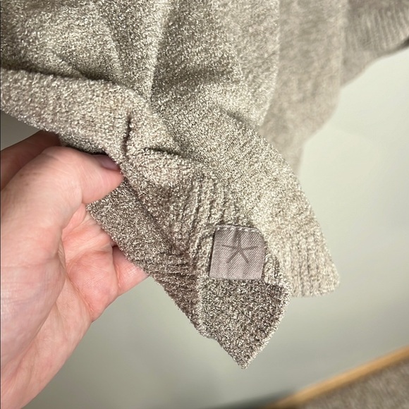 Barefoot Dreams Cozy Chic Ultra Lite Brown Cowl Neck Sweater Large - Picture 4 of 6